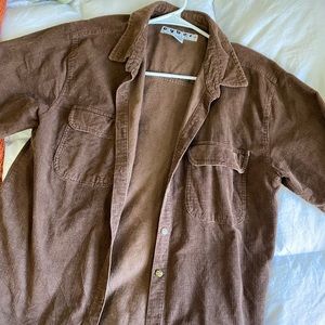 Chocolate Brown Waffle/Corduroy-like Shacket